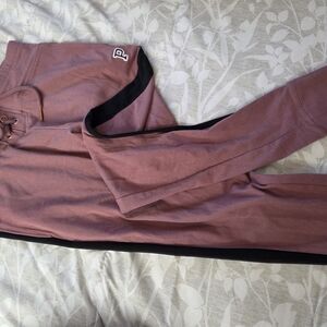 Victoria's Secret Dusty Rose Leggings with Black Trim